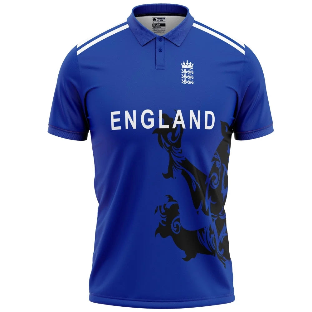 England Blue Half Sleeves Cricket Fan Jersey ODI World Cup 2015