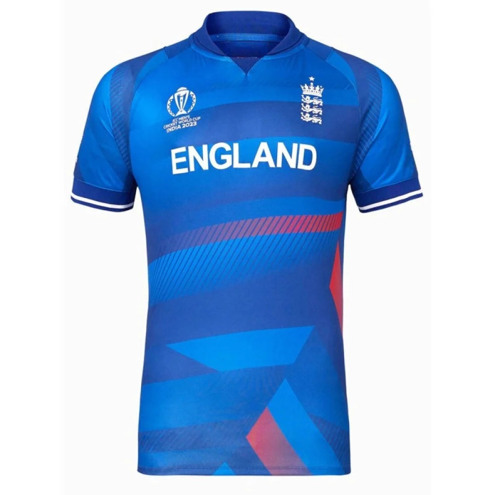 England Blue Half Sleeves Cricket Fan Jersey ODI World Cup 2023
