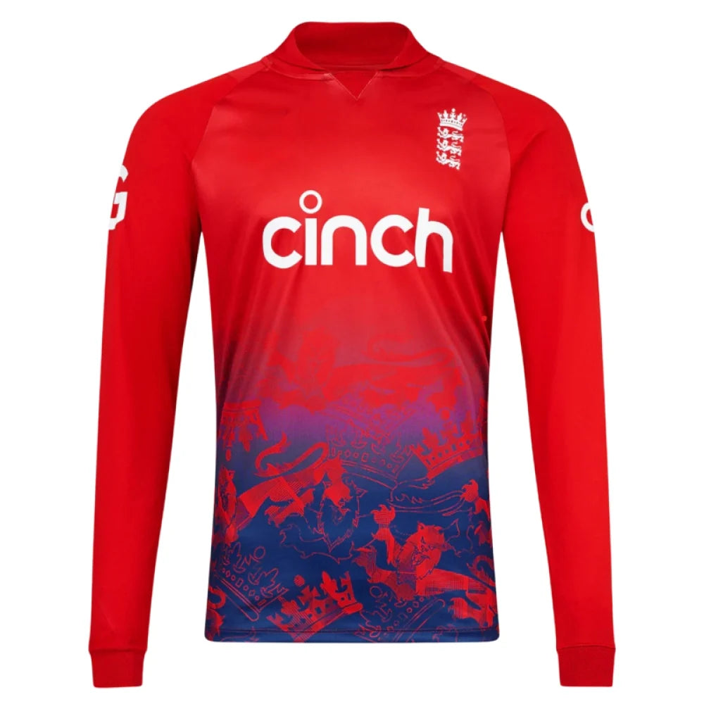 England Red T20s Cricket Fan Jersey  Half And Sleeve