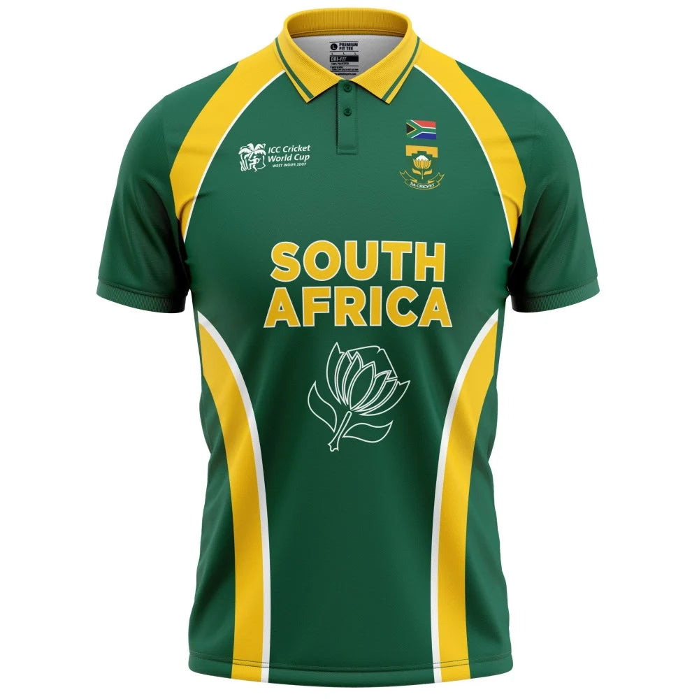 South Africa  Half Sleeves Cricket Fan Jersey 2007 ICC World Cup