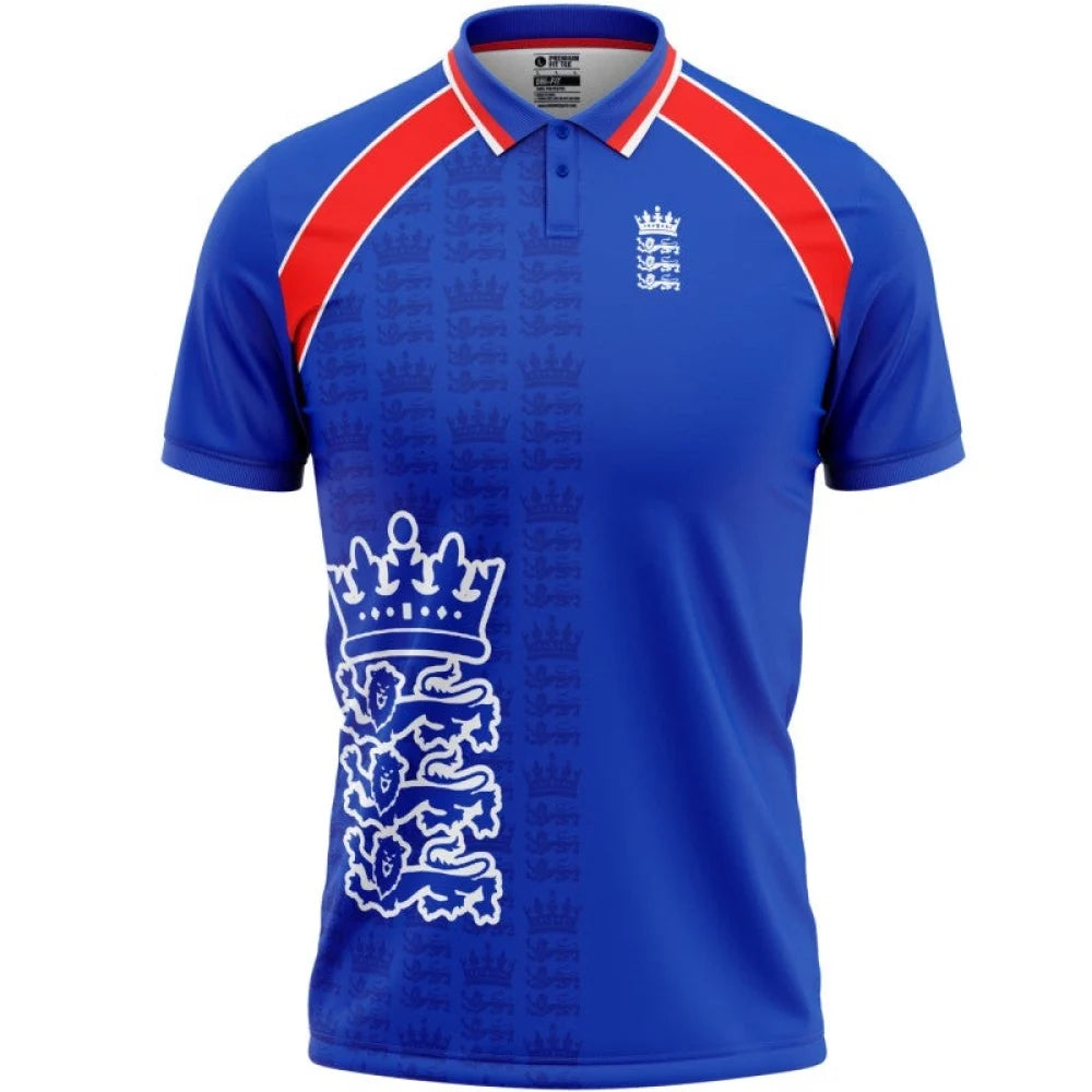 England Blue Half Sleeves Cricket Fan Jersey  ODI World Cup 1999